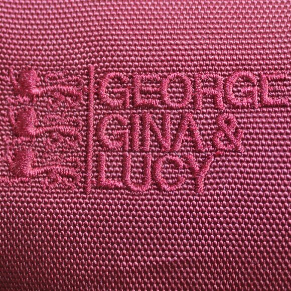 George Gina & Lucy All Sm; Les Maroon Plum Canvas Nylon RFID Satchel - Picture 6 of 11